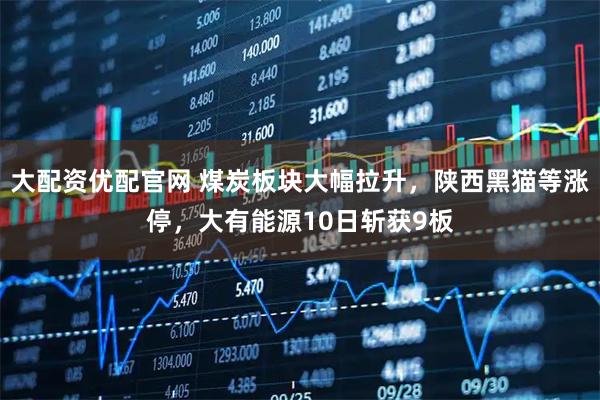 大配资优配官网 煤炭板块大幅拉升，陕西黑猫等涨停，大有能源10日斩获9板